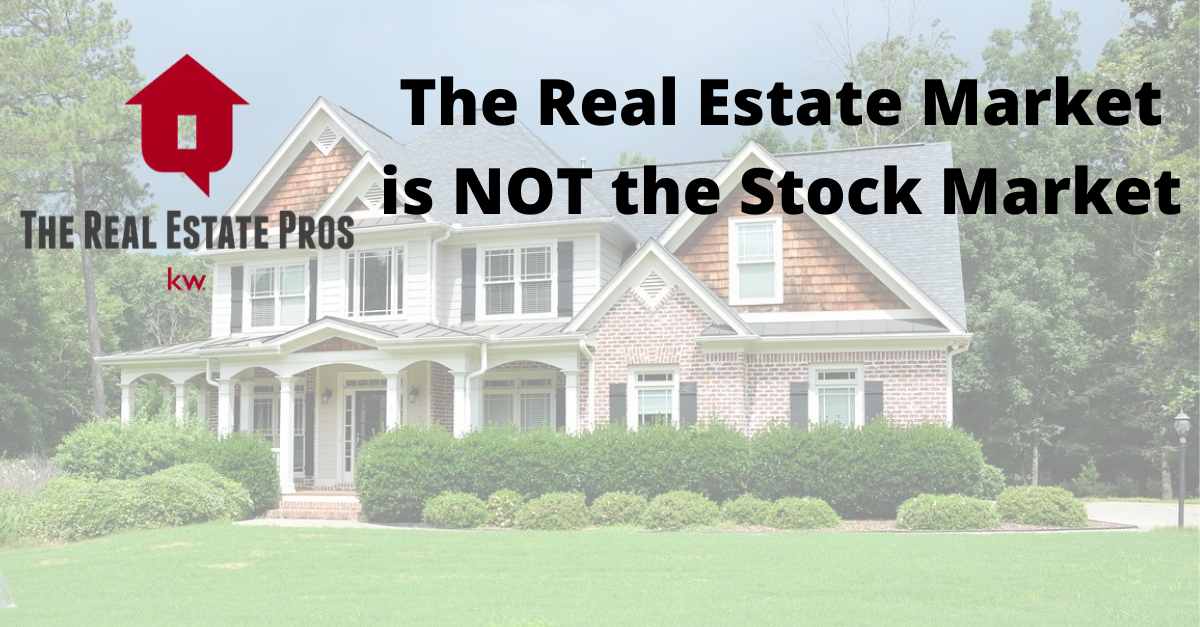 The Real Estate Market is NOT the Stock Market